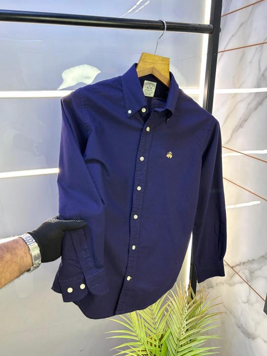 Brooks Brothers Blue Oxford Lycra Premium Shirts F2612-BU